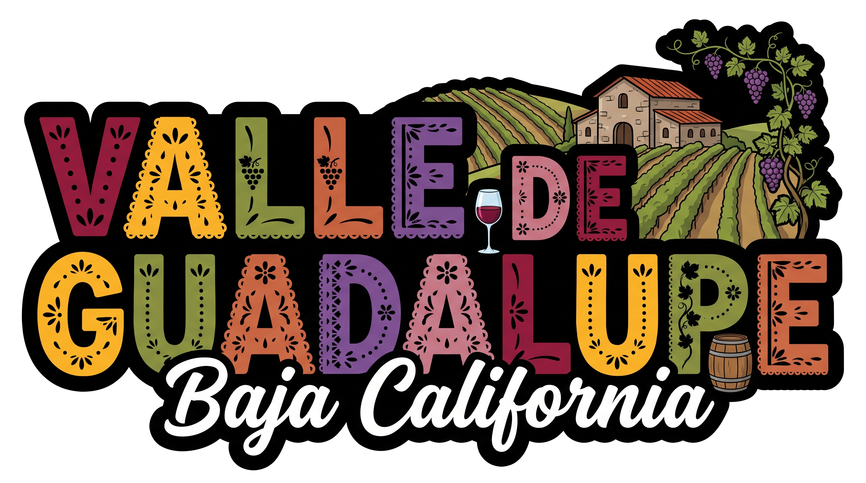 Diseño del imán de Valle de Guadalupe