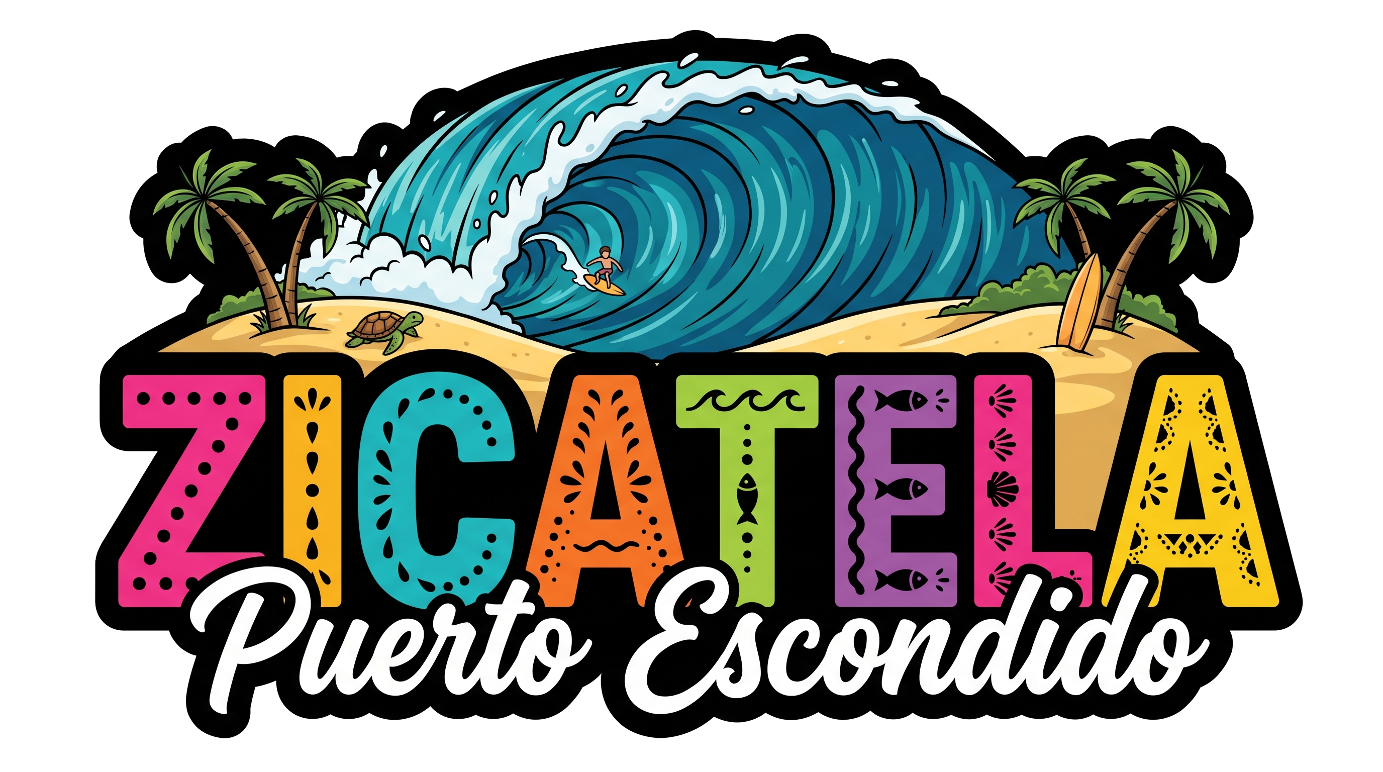 Diseño del imán de Zicatela